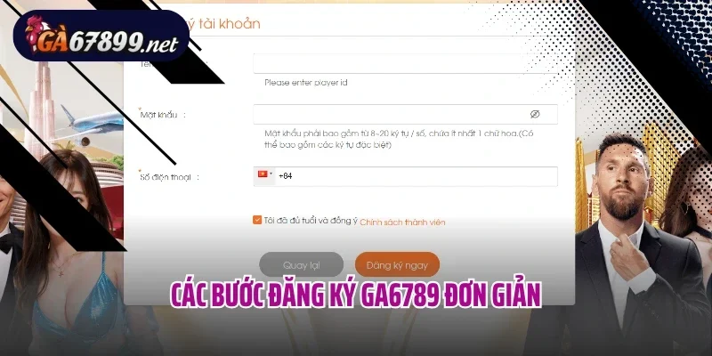 Các bước đăng ký Ga6789 đơn giản